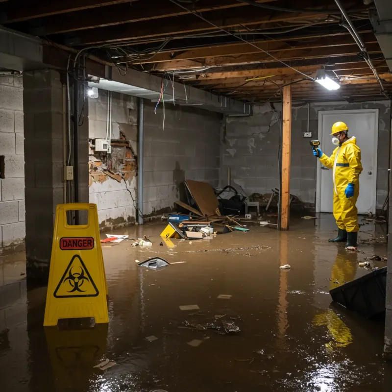 Flooded Basement Electrical Hazard in Rhodhiss, NC Property